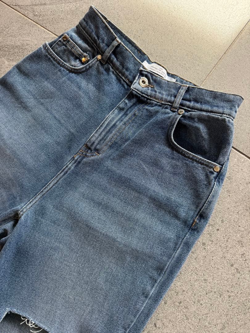 Rokh ロク ダメージ フレア デニムパンツ 未使用