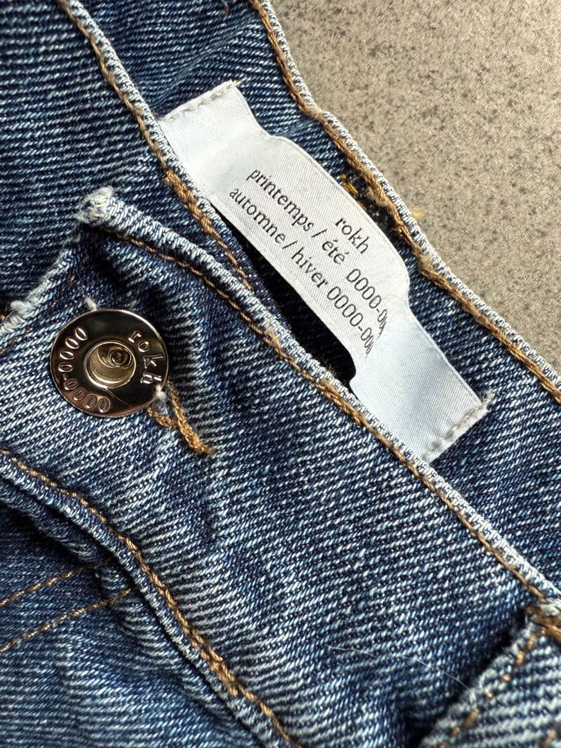 Rokh ロク ダメージ フレア デニムパンツ 未使用