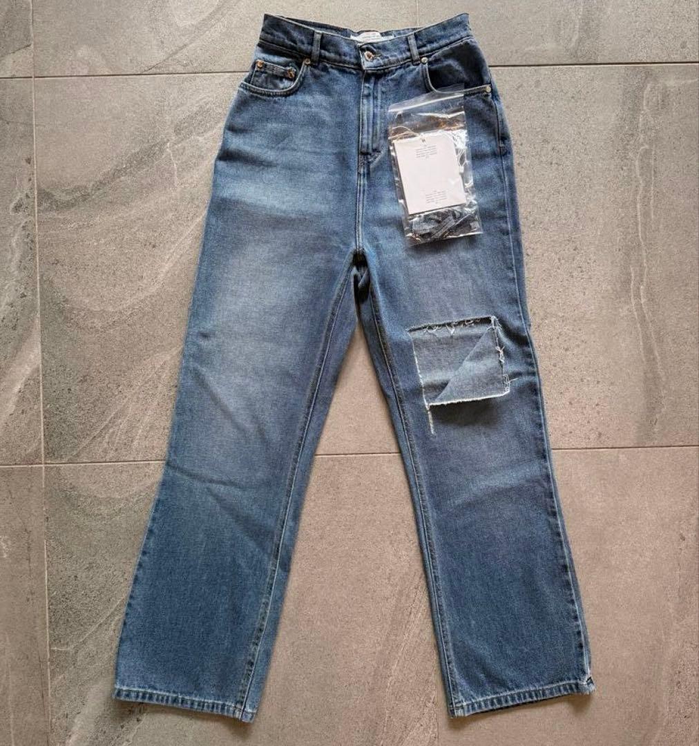 Rokh ロク ダメージ フレア デニムパンツ 未使用