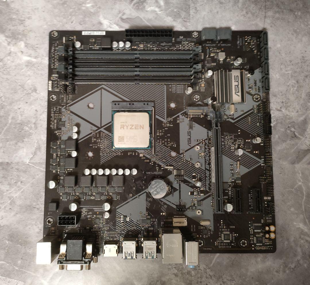 AMD RYZEN5 3400G CPU　ASUS RPRIME B450M-A