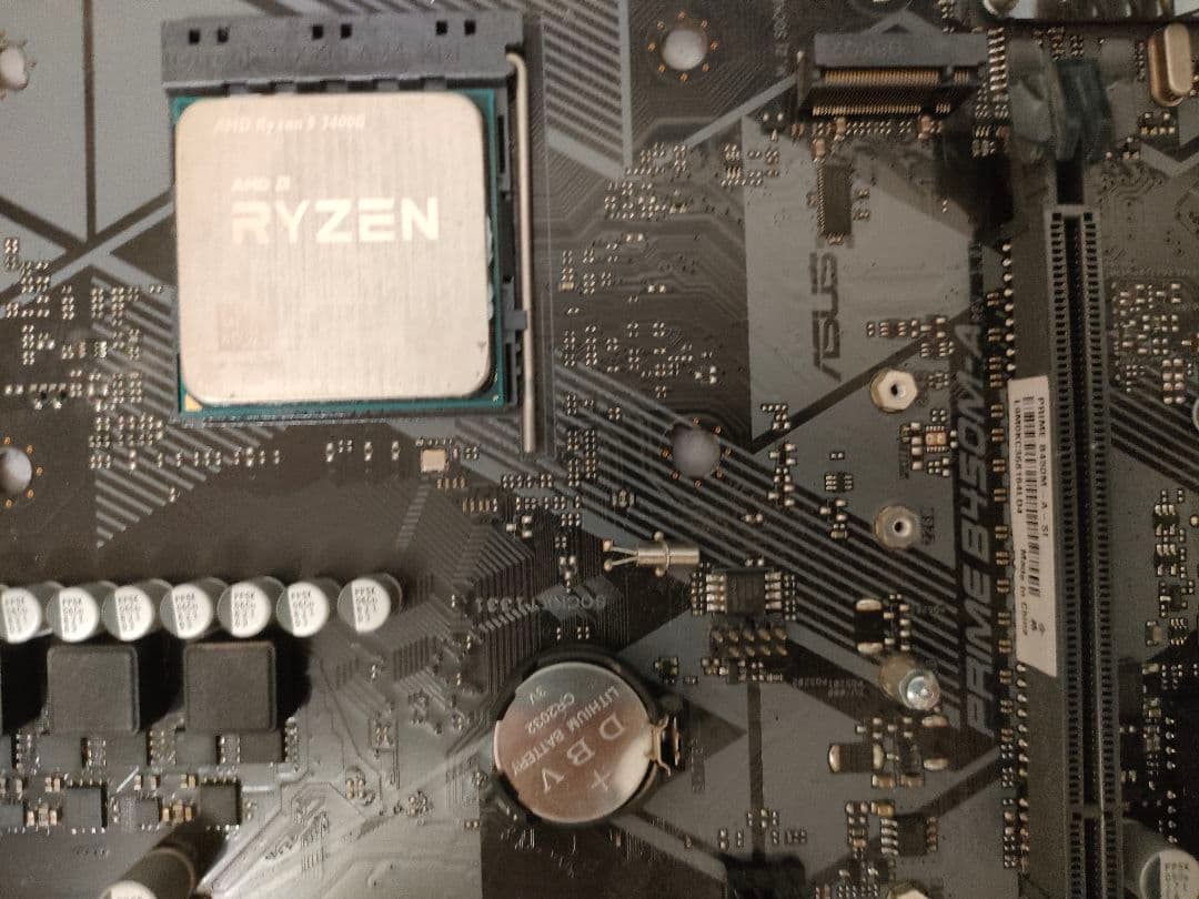 AMD RYZEN5 3400G CPU　ASUS RPRIME B450M-A