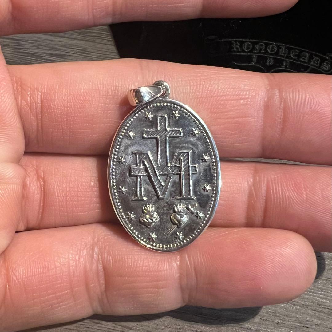 3D(立体)彫刻マリアメダルネックレス｜Silver925｜シルバー925