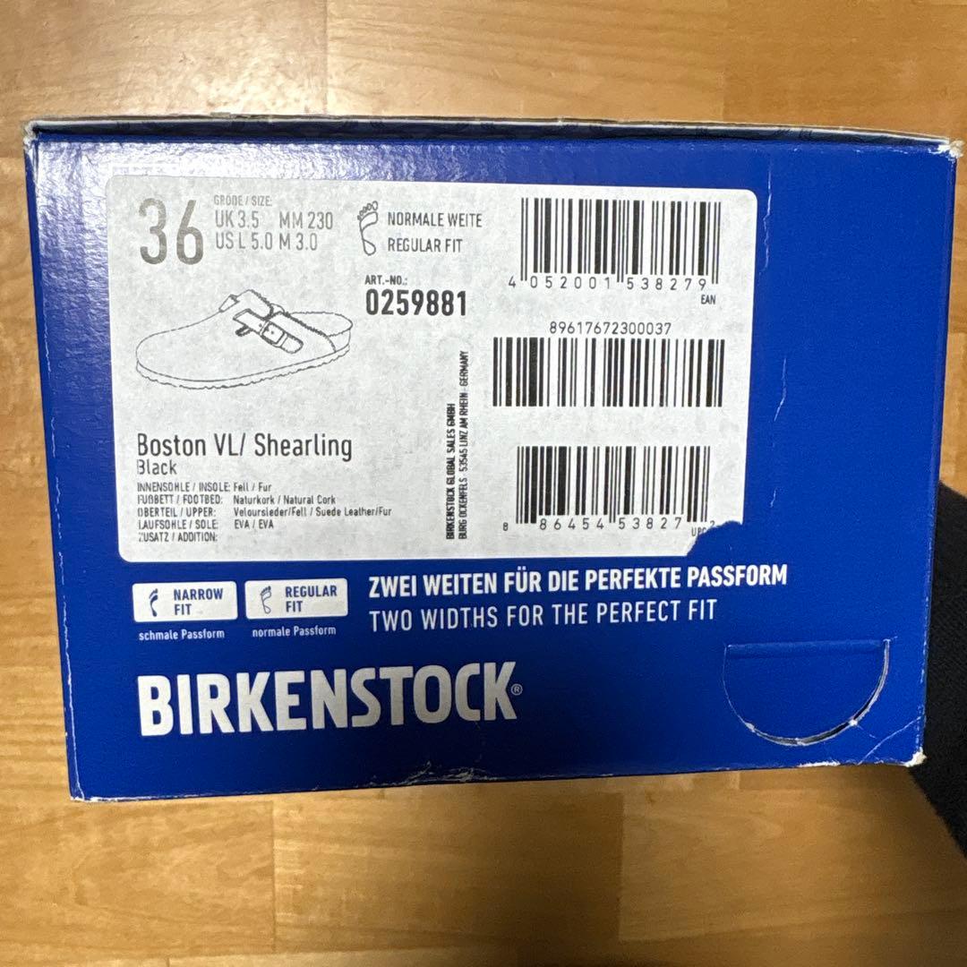 希少　ビルケンシュトック　ボストンシアリング　レギュラー　23cm ブラック