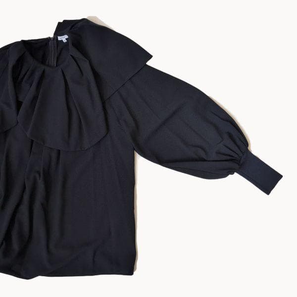 ENFOLD エンフォルド ウェーブカラー プルオーバー ネイビー 38