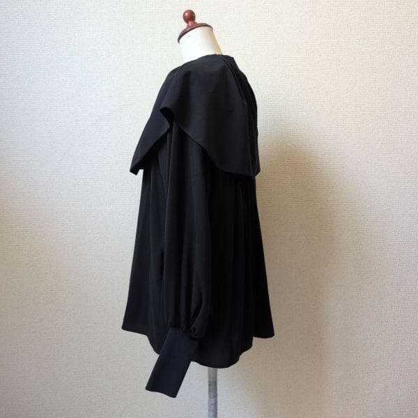 ENFOLD エンフォルド ウェーブカラー プルオーバー ネイビー 38