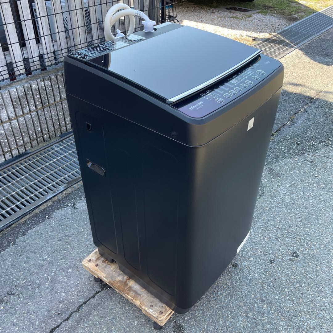 Hisense2018年製5.5㎏全自動洗濯機 マットブラック 送料無料