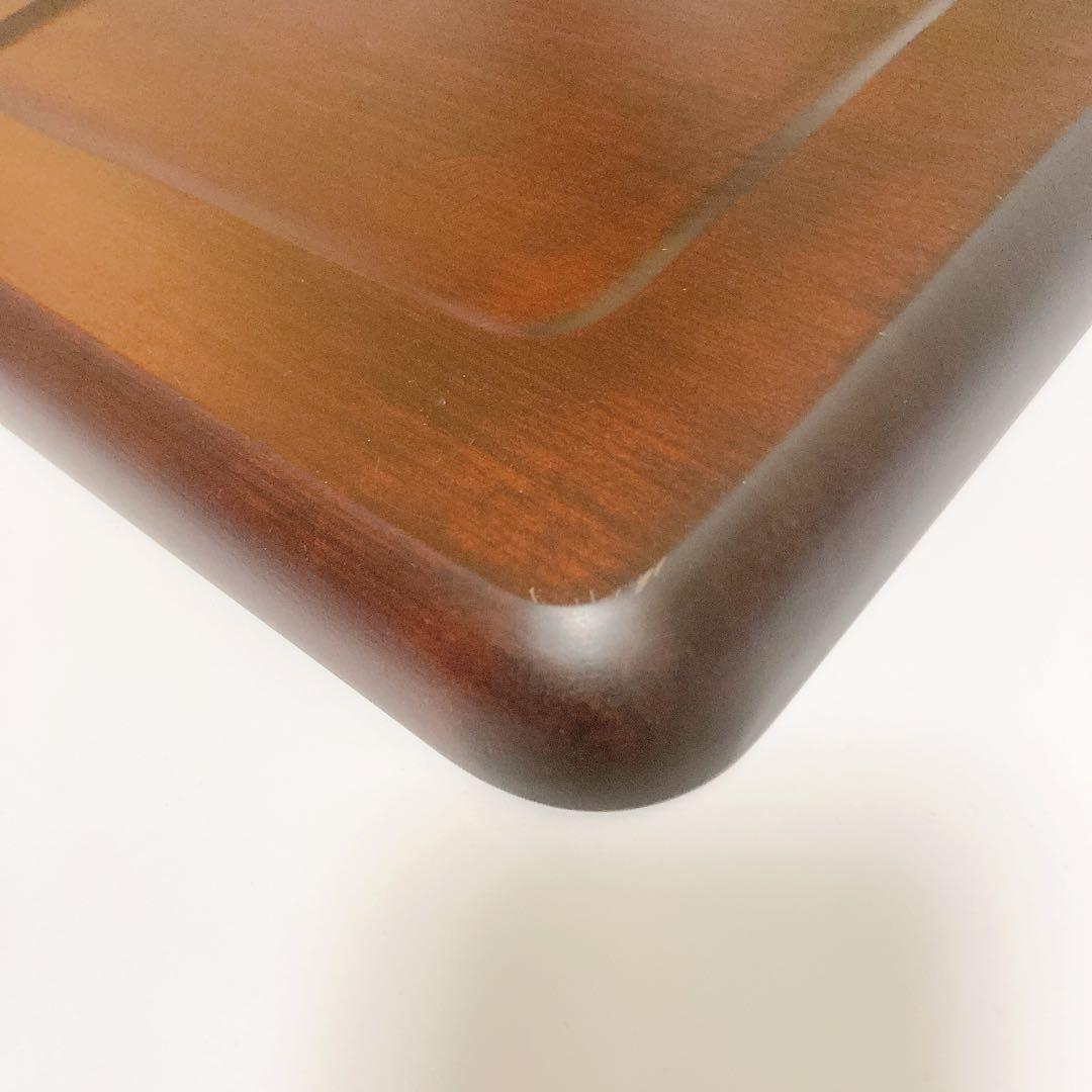 美品 大坂屋家具店 元祖 軽井沢彫 角盆 桜 ポイント お盆 工芸品