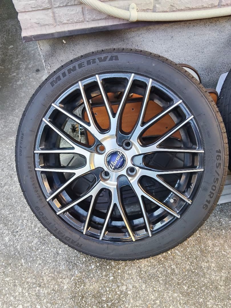 165/50R16　5J　ミネルバタイヤ、ホイールセット　手渡しのみ