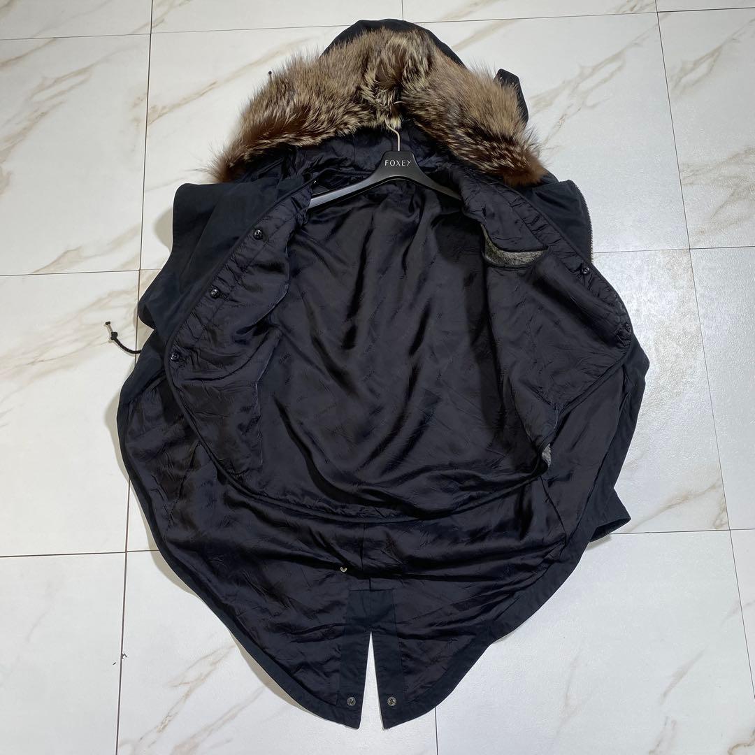 希少♡ジョンローレンスサリバン ラクーンファー ボアライナー モッズコート