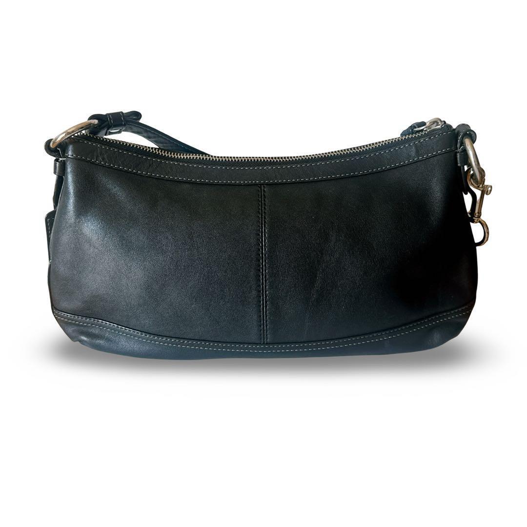 【美品】COACH コーチ ショルダーバッグ レザー 黒