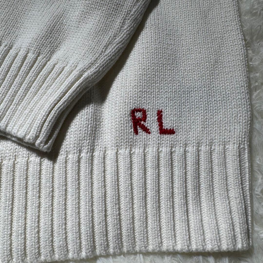 L ラルフローレン ポロベア ニット セーター ホワイト メンズ　レディース