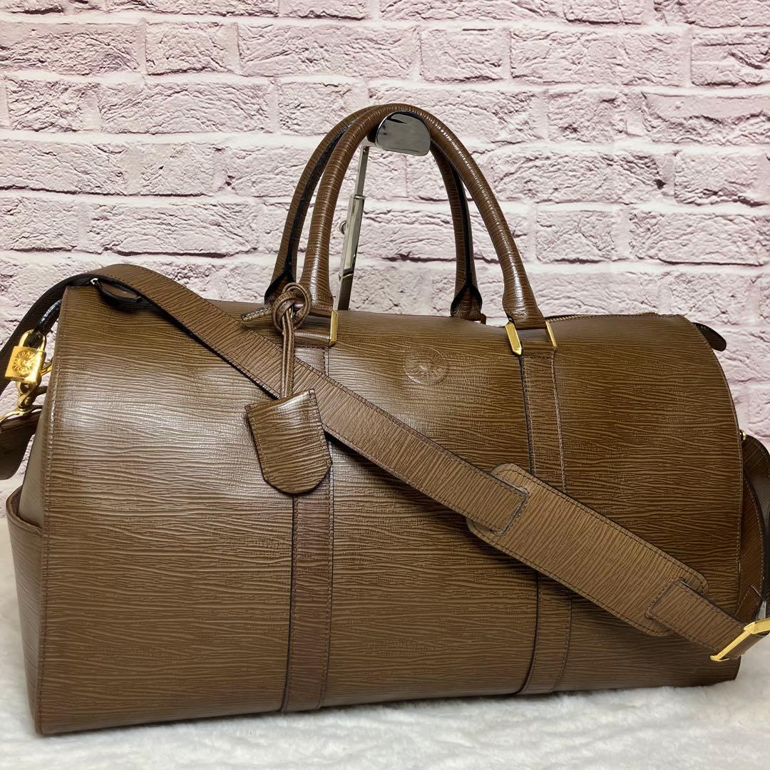 VERSACE✨サンバースト オールレザー 本革 2way ボストンバッグ