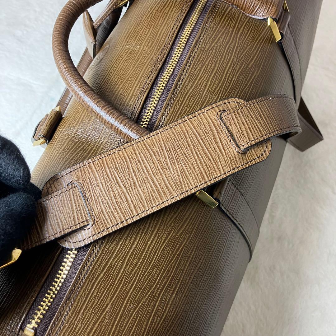 VERSACE✨サンバースト オールレザー 本革 2way ボストンバッグ