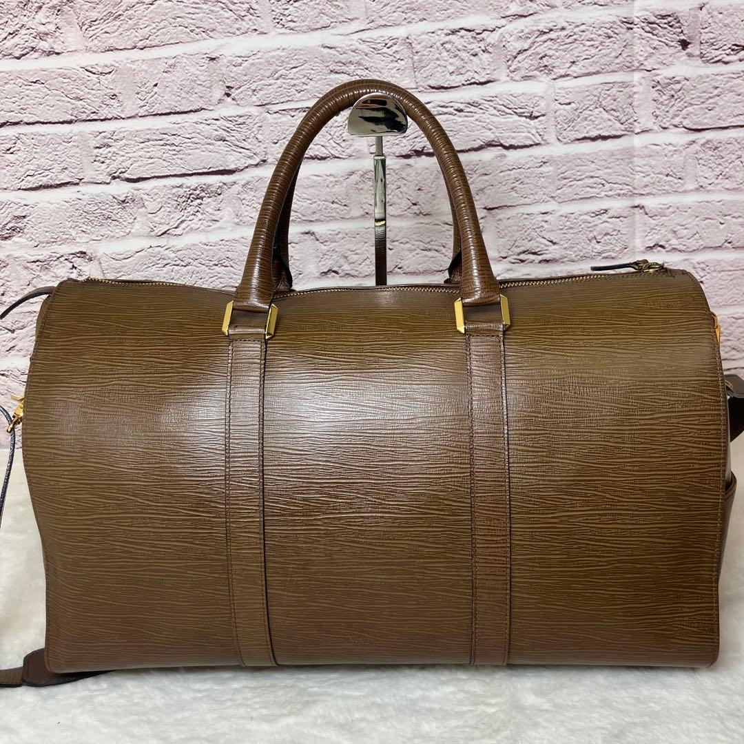 VERSACE✨サンバースト オールレザー 本革 2way ボストンバッグ