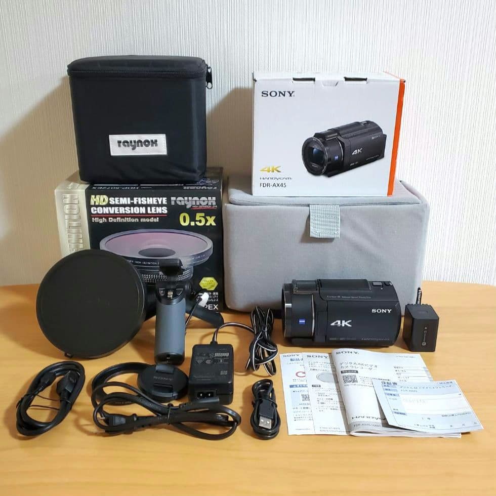 SONY FDR-AX45 4K ビデオカメラ Handycam レンズ セット