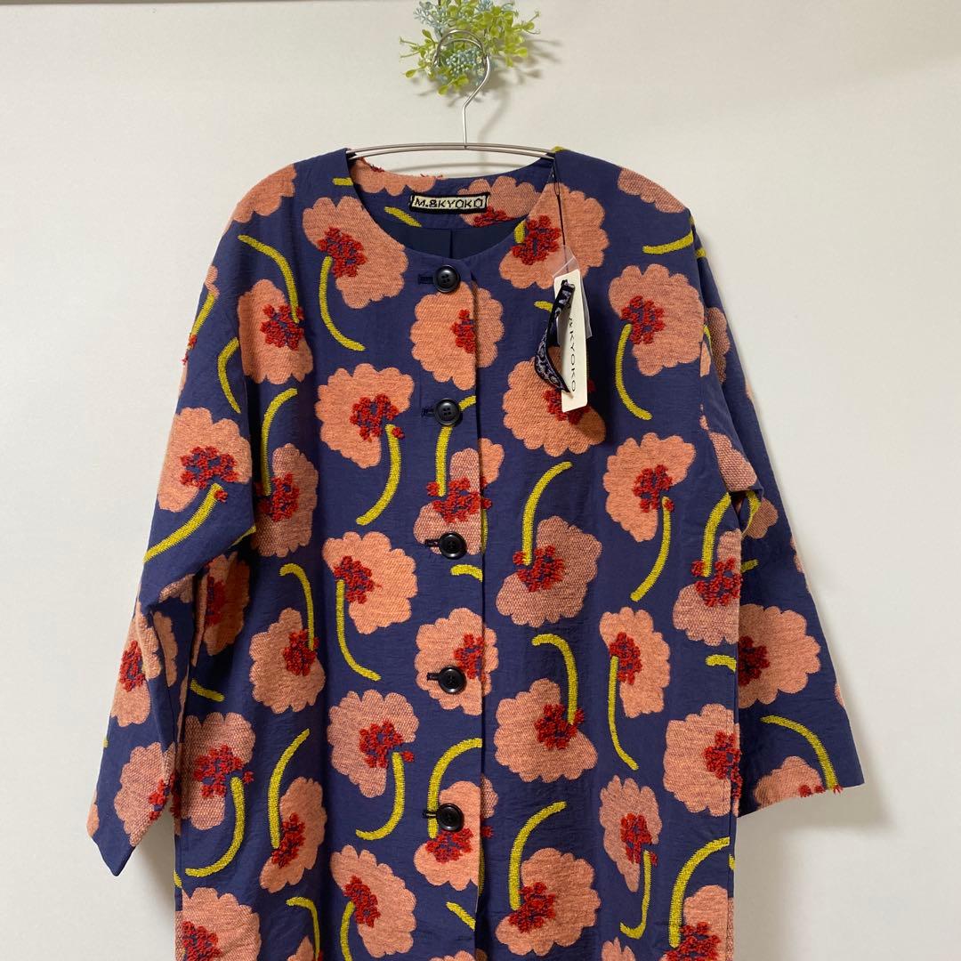 佐藤繊維 M.&KYOKO 花柄カジュアルアウター 新品 定価　82.500円