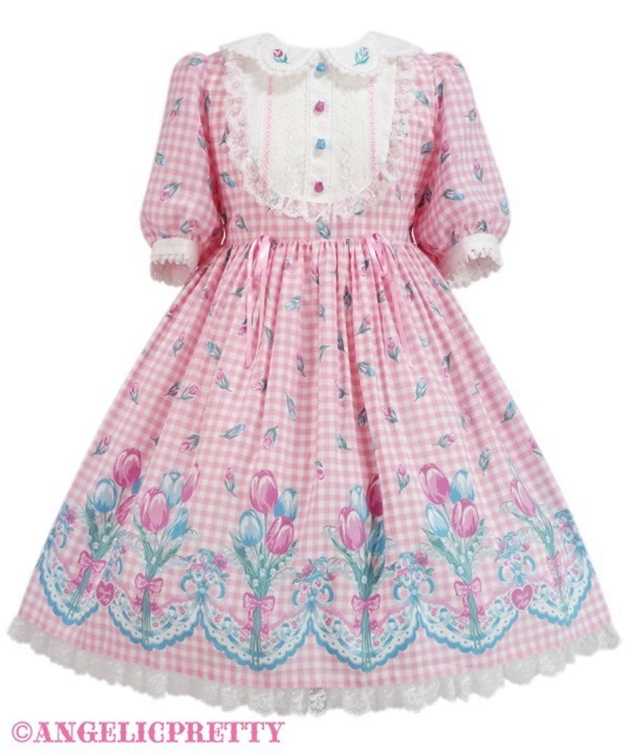 Tulip Bouquetワンピース　ピンク　Angelic Pretty