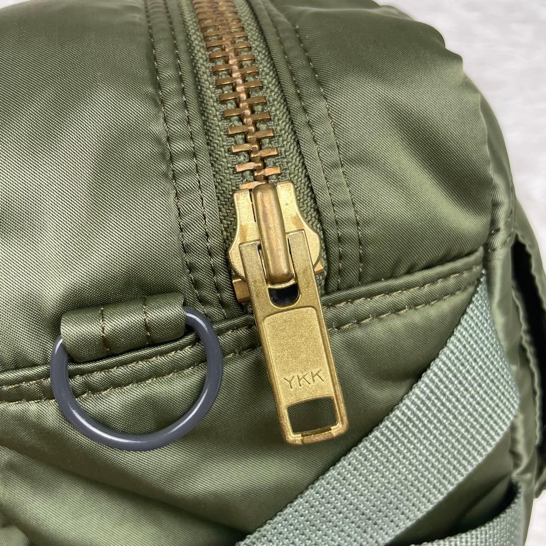 超極美品✨PORTER✨タンカー✨ウエストボディバッグ✨希少人気カラー✨カーキ緑