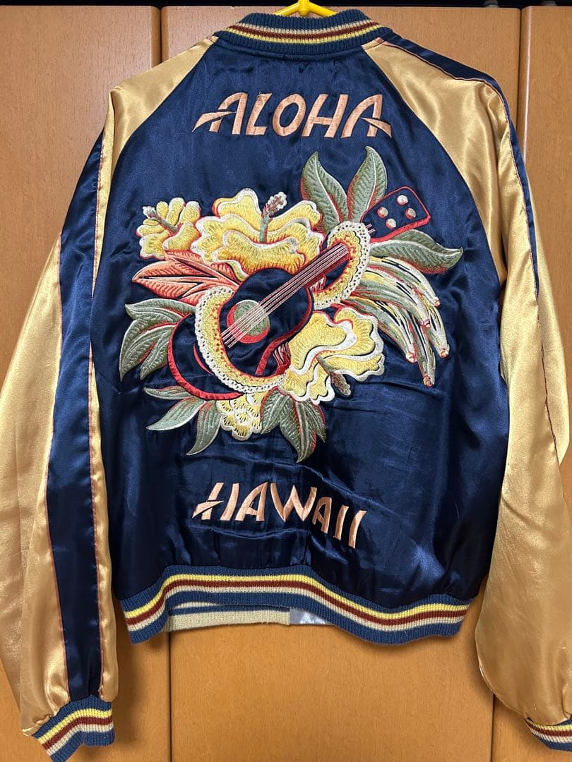 Mサイズ 東洋 刺繍入りスカジャン ALOHA HAWAII 古着