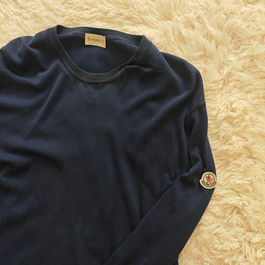 ☆美品☆MONCLER モンクレール ニット サイズXXL 紺 正規