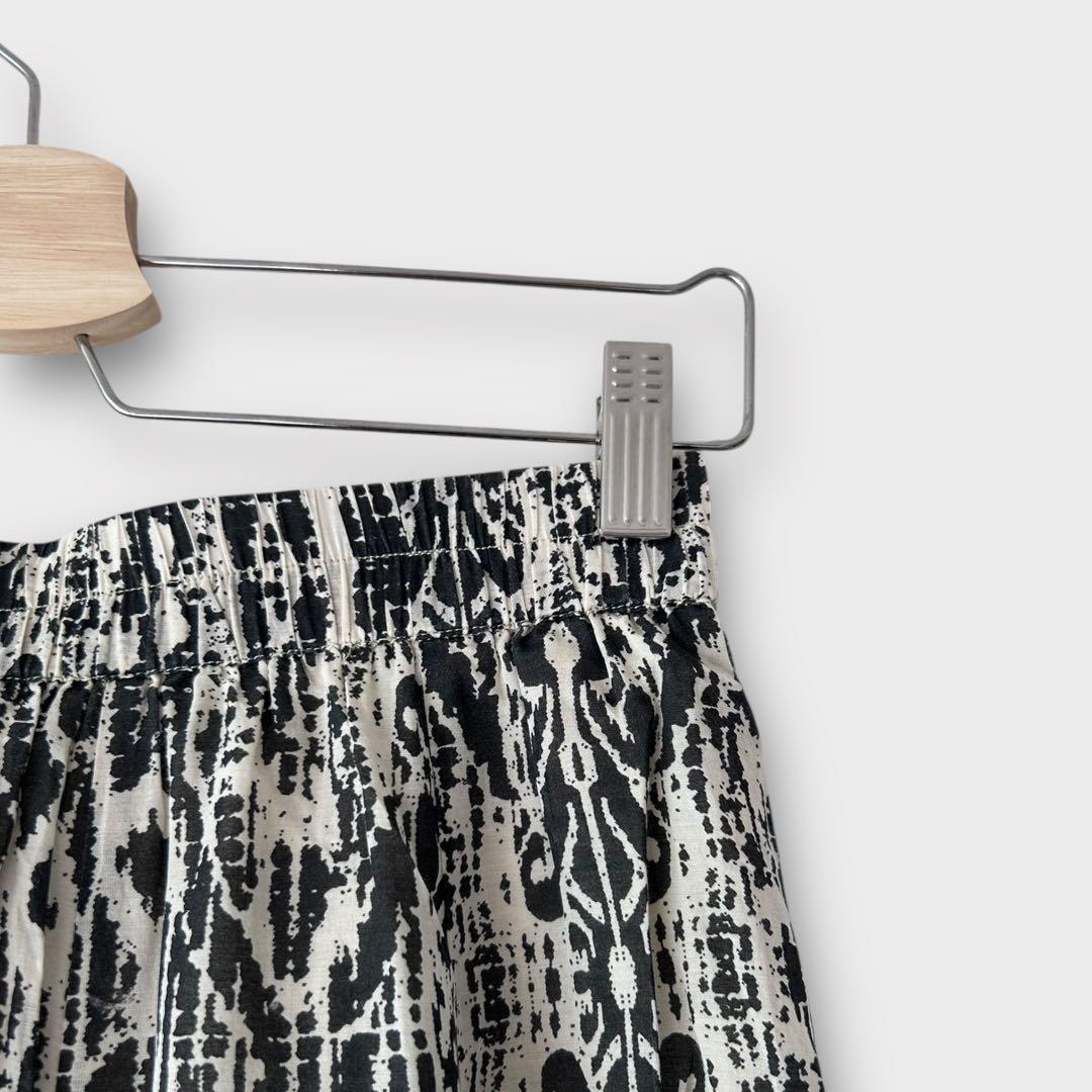 たまごジャーナルスタンダード　インドコットン　綿　フレアスカート　総柄