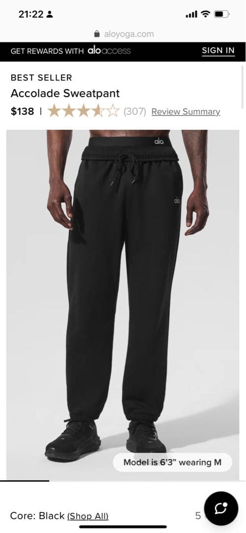 【本物】alo セットアップ　ブラック