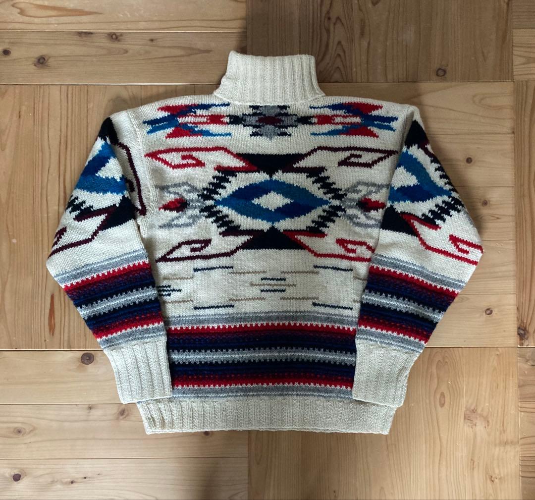 Ralph Lauren ラルフ M ハンドニット ネイティブ 古着 90s