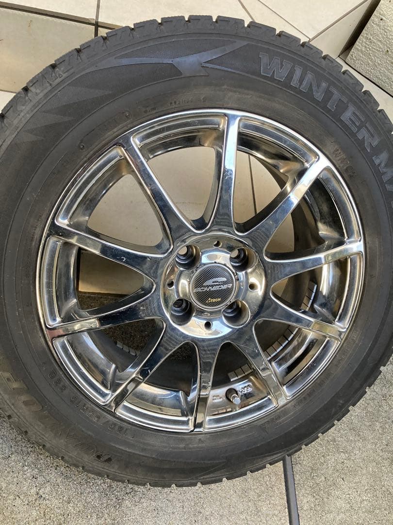 【希少】15インチメッキホイール　スタッドレスタイヤ付　4本セット