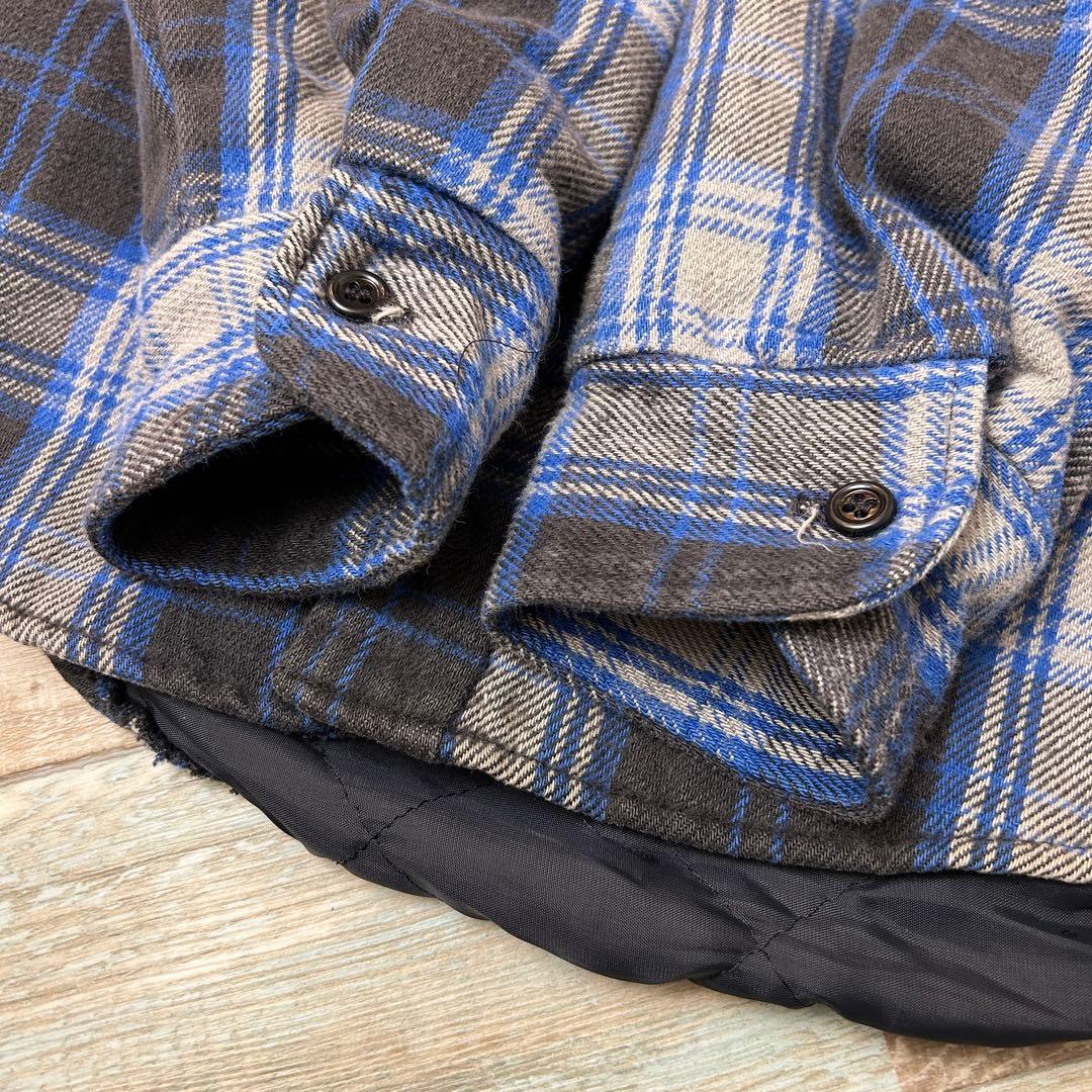 80s USA製 FIVEBROTHER キルティング ネルシャツ 希少サイズ