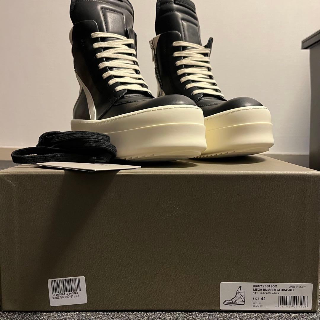 靴 RICKOWENS MEGA BUMPER GEOBASKET 42