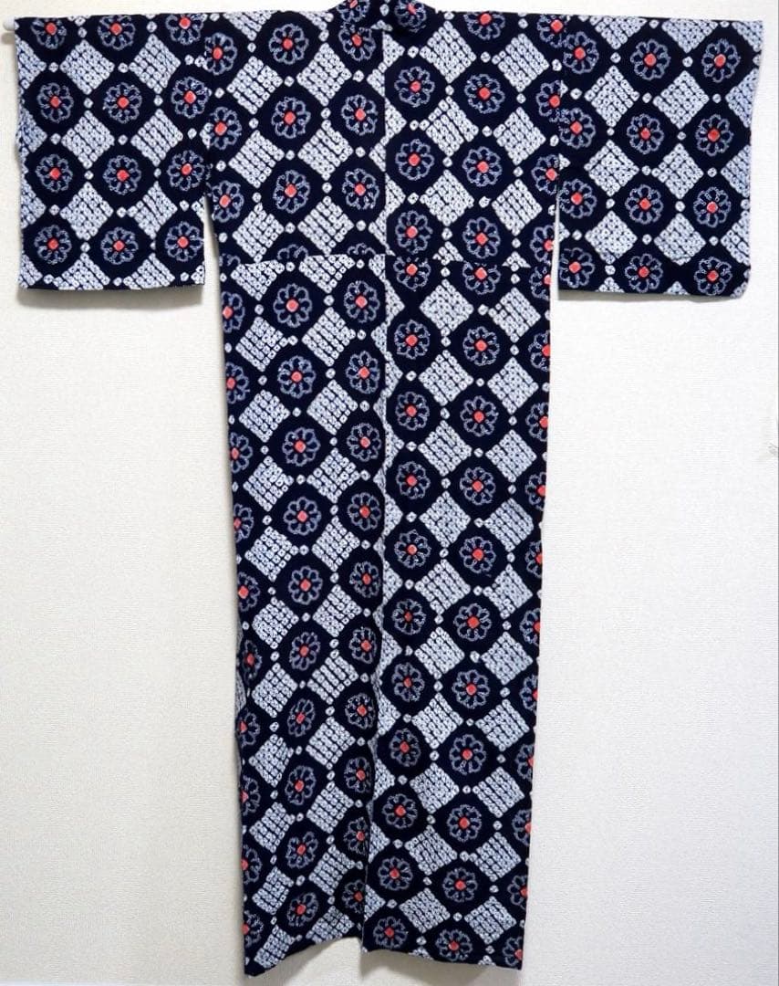 ［w17］浴衣　有松鳴海絞り　割引◎