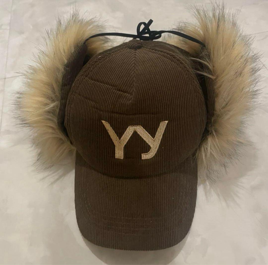 カオナシOPENYY ファー付きコーデュロイキャップ