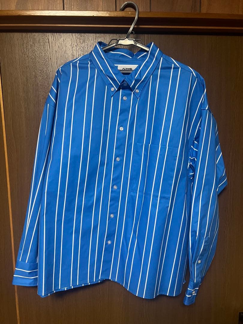 carorie BIG STRIPE SHIRT BLUE Lサイズ