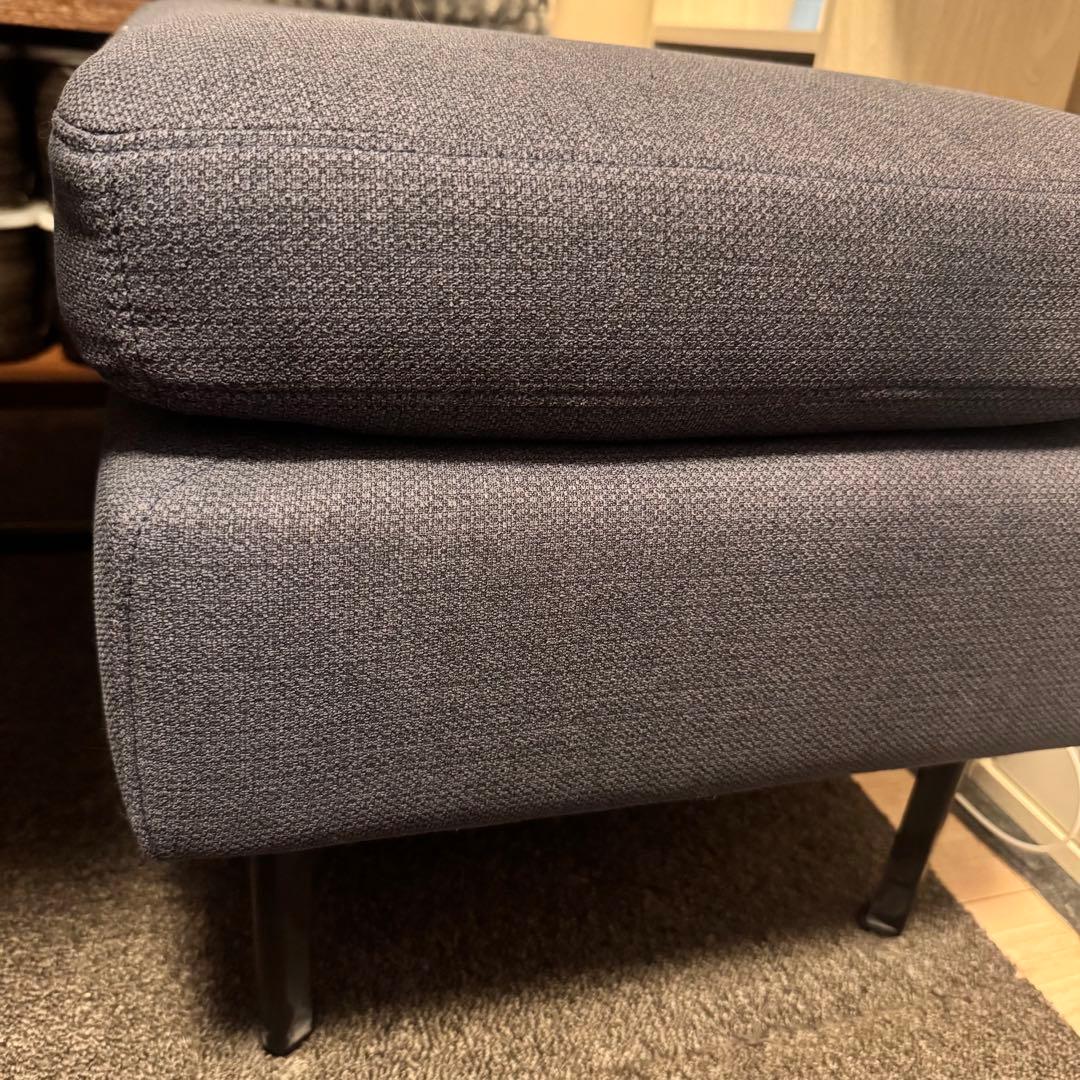 ニトリ　傷・汚れに強い 広い座面のゆったりソファ ハーフスツール