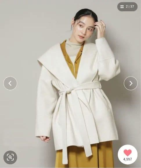 【新品タグ付】nano・universe リバーショールミディコート Sサイズ