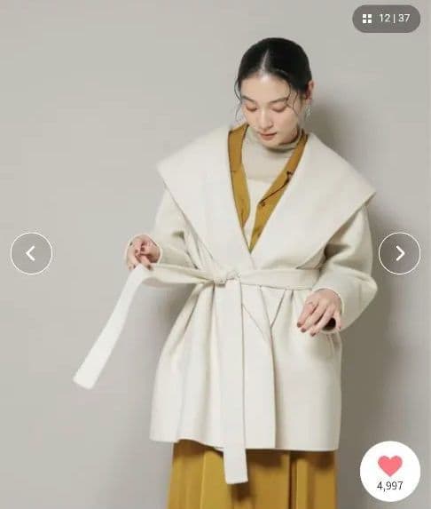 【新品タグ付】nano・universe リバーショールミディコート Sサイズ