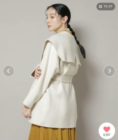 【新品タグ付】nano・universe リバーショールミディコート Sサイズ