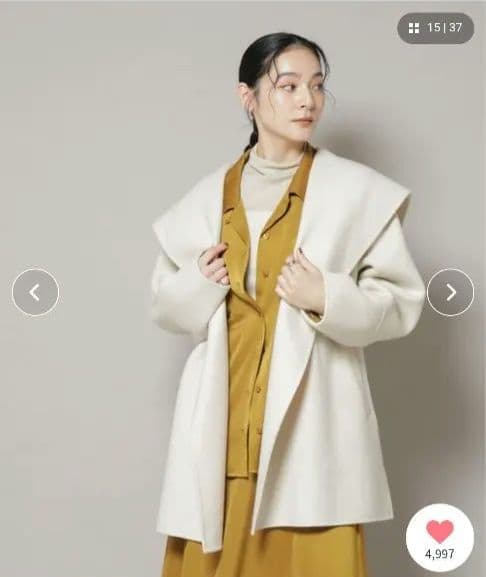 【新品タグ付】nano・universe リバーショールミディコート Sサイズ