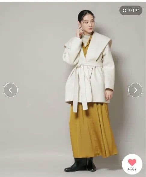 【新品タグ付】nano・universe リバーショールミディコート Sサイズ