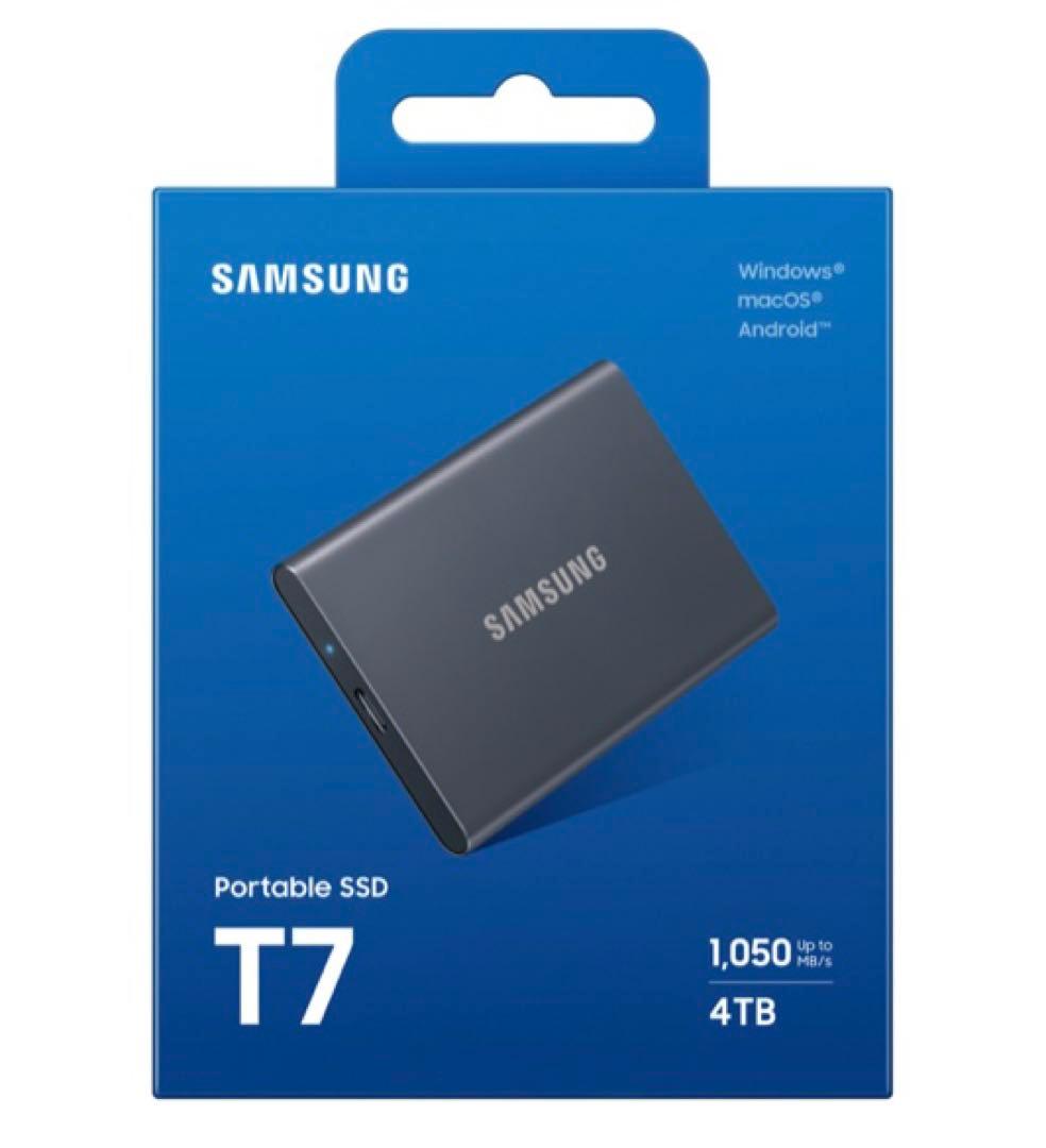 SAMSUNG 外付けSSD T7 1TB /ポータブル型 グレー