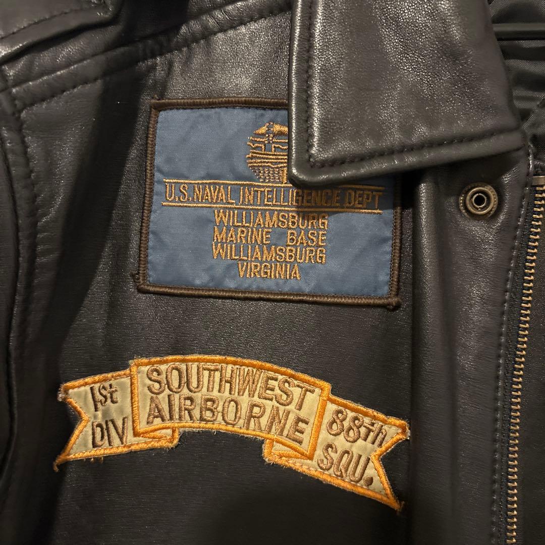 フリーダム　黒レザージャケット　羊皮