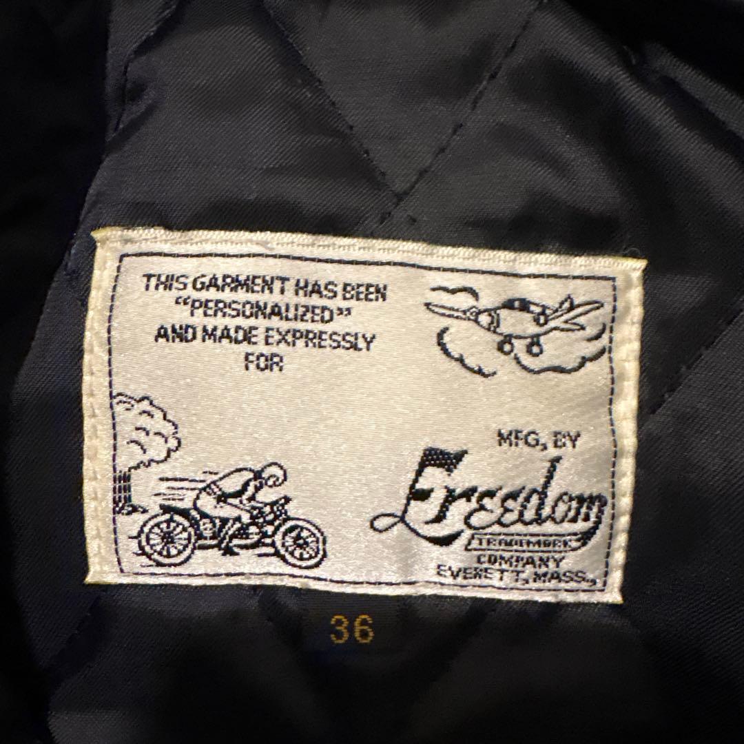 フリーダム　黒レザージャケット　羊皮