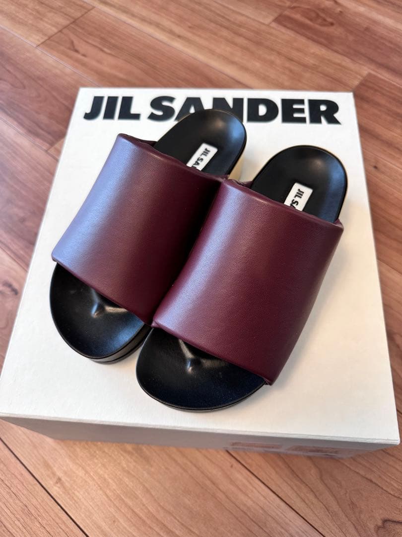 ジルサンダー　JIL SANDER ボルドー　サンダル