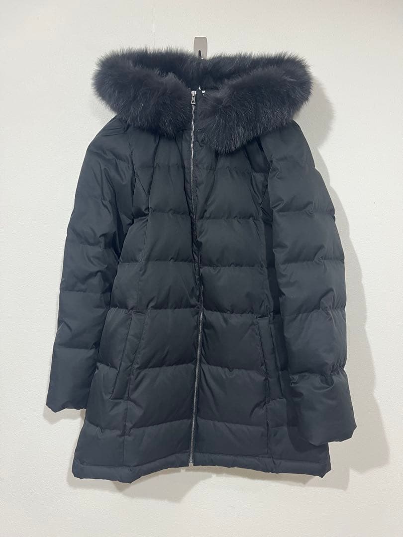 SHIPS ファーフードミドルダウン フォックスファー 38 美品