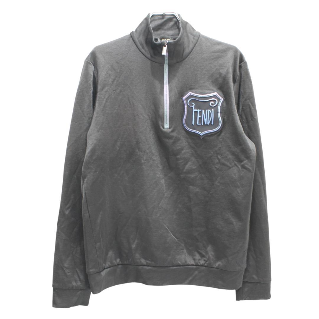 Fendi フェンディ ロゴエンブレム ジャージ ジャケット ブラック サイズL