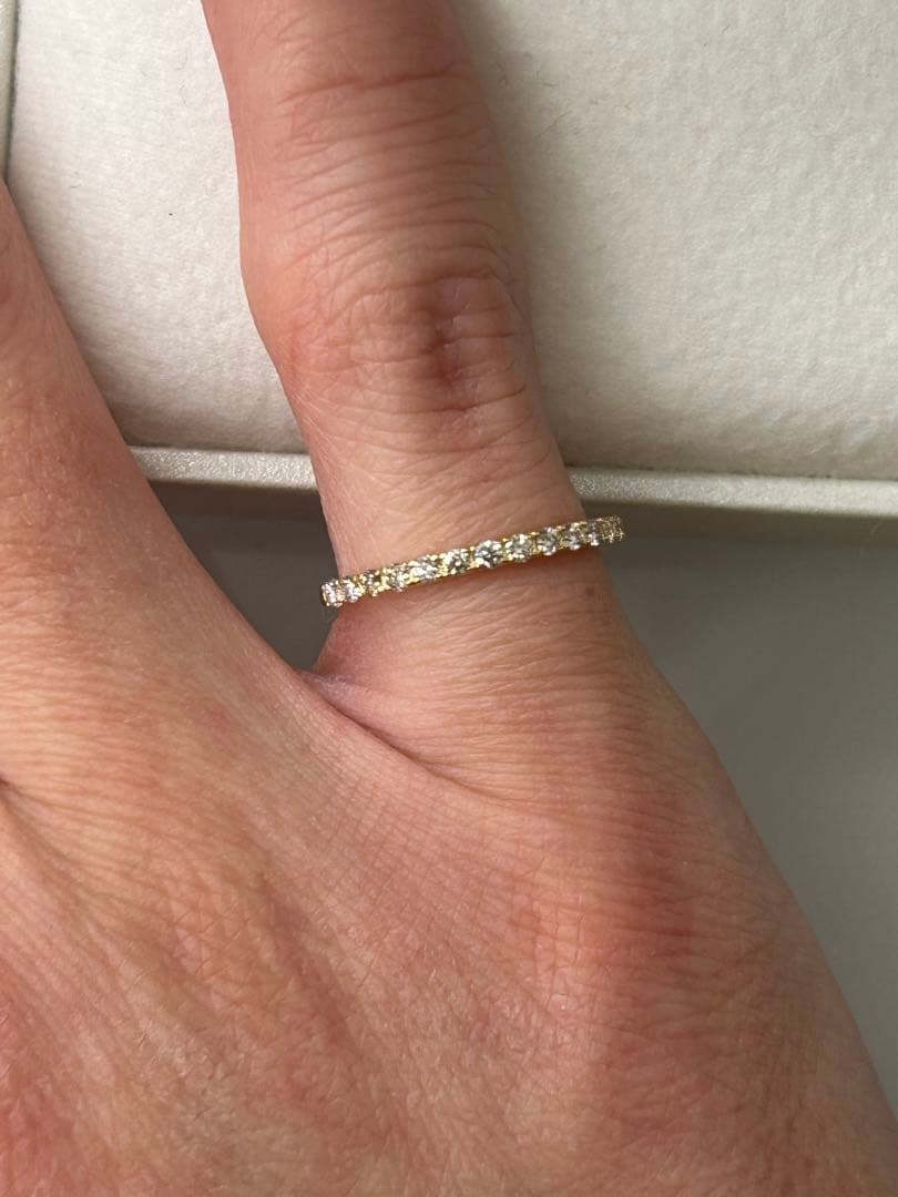 p*i様 K18 イエローゴールド　ハーフエタニティ