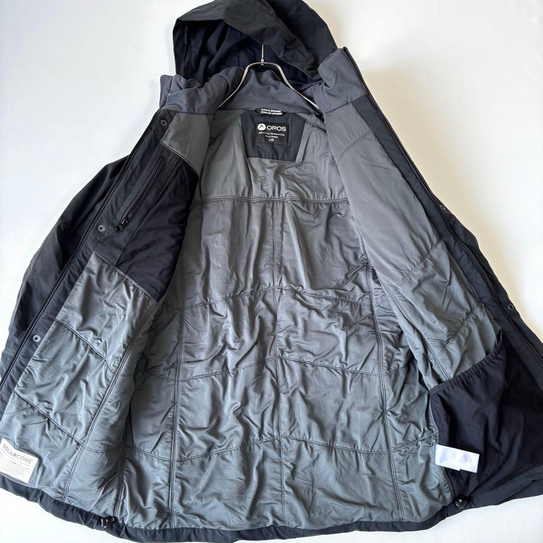 【美品】OROS/オロス オリオンパーカー SOLARCORE NASA 黒
