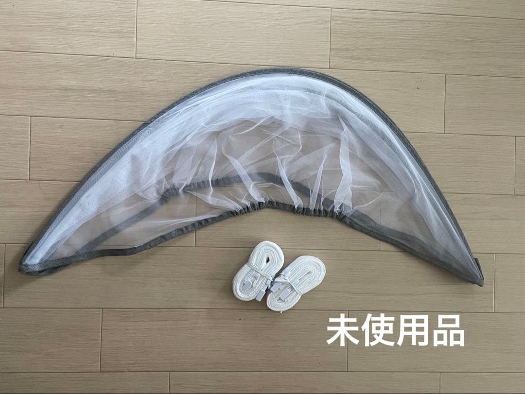 HZDMJ 新型ベビーベッド　説明書付き　グレー　折りたたみ　キャスター付き