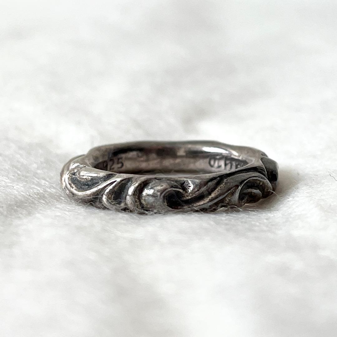 CHROME HEARTS リング　スクロールバンドリング　メンズ 19.5号