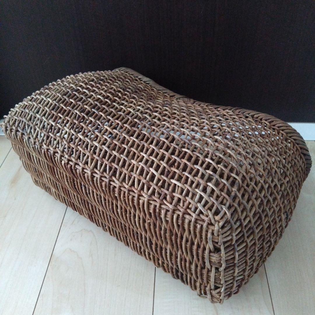 古民具 古道具 山のつる 手編み 飴色 あけびかご 籠